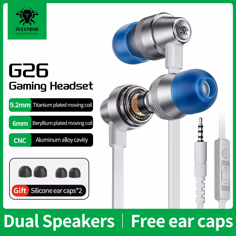PLEXTONE G26 oyuncu kulaklık cep telefonu için 3.5mm kulak içi