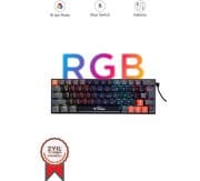 Mekanik Klavye Torima Tk-06 Mekanik Rgb Işıklı Kablolu Metal Oyuncu Klavyesi Q Klavye Siyah