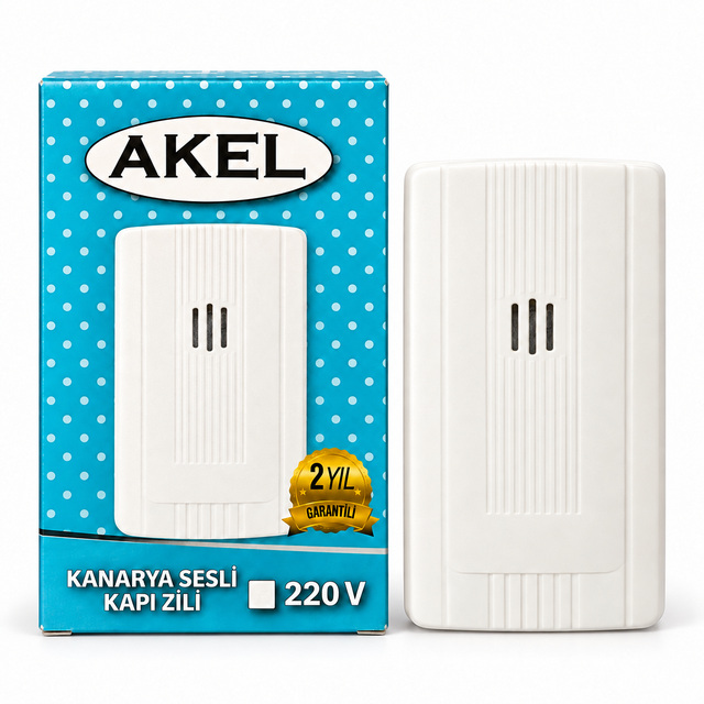 Akel Kanarya Sesli Kapı Zili 220V Melodik Apartman Zil Modeli