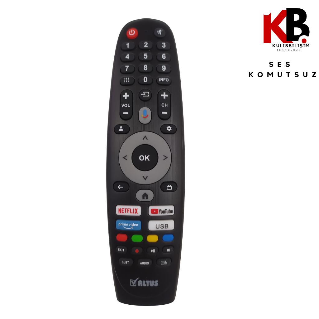 Altus TV Kumandası 0402 Ses Komutsuz Yedek Kumanda