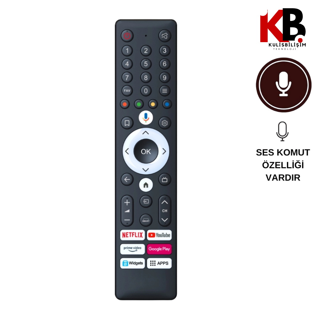 Arçelik Kumanda 9735 S | Ses Komutlu Smart TV Kumandası