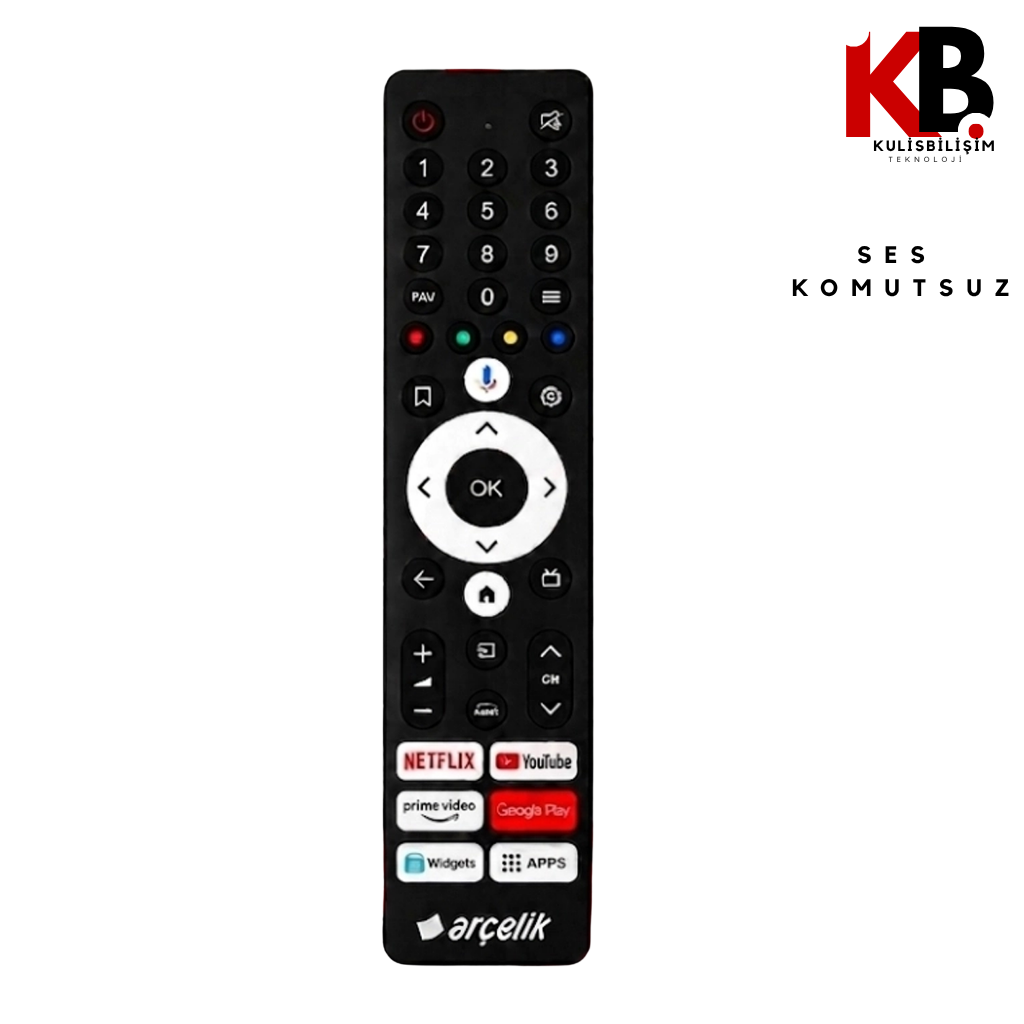 Arçelik TV Kumandası ORJ-0025-IR Beko Uyumlu Ses Komutsuz Kumanda