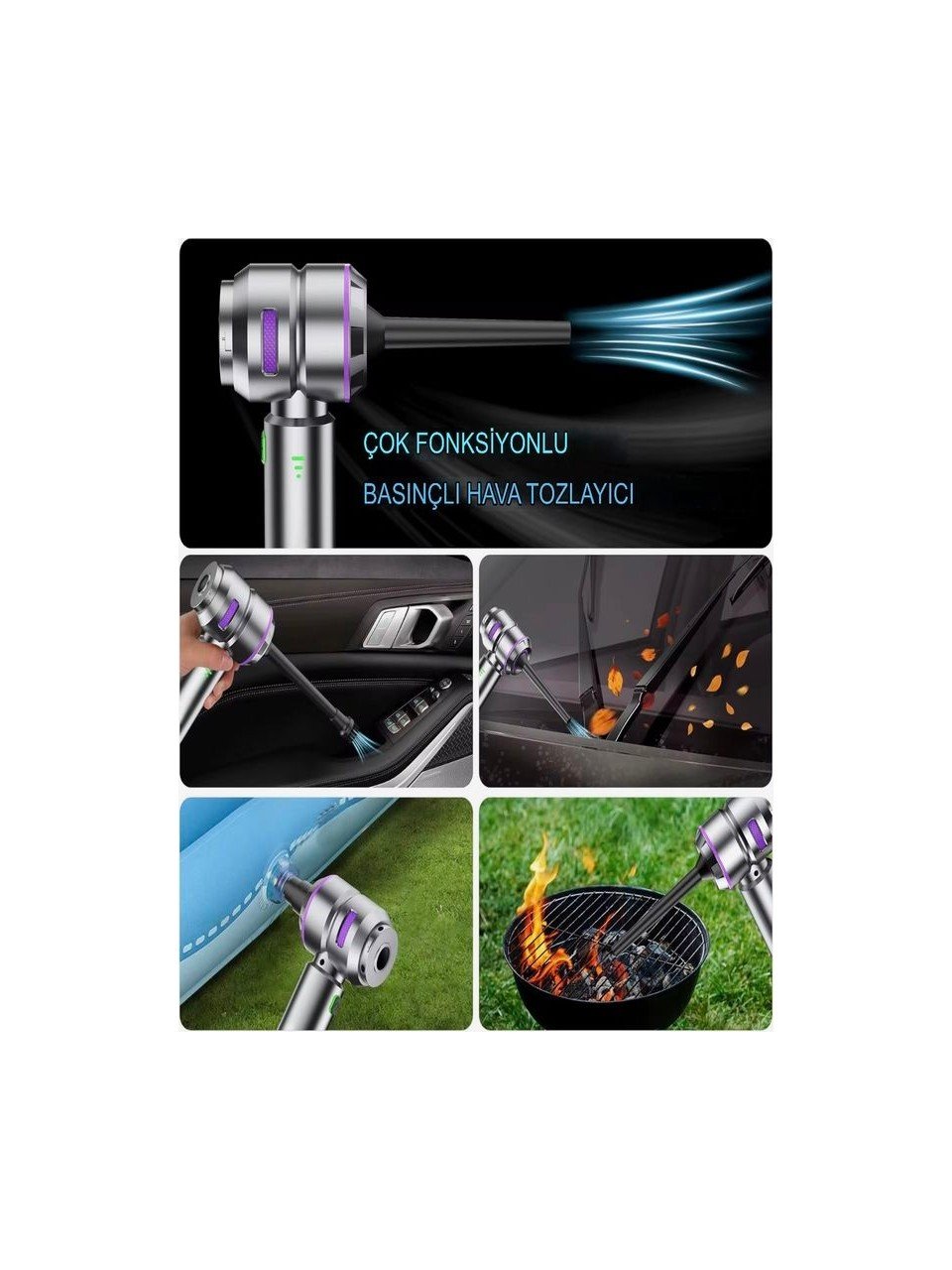 hava üfleyerek tozu yerinden oynatın