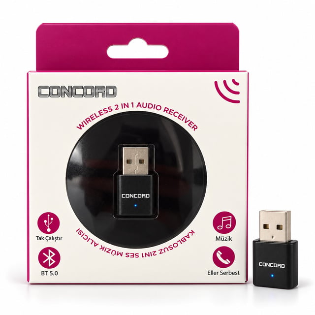 Concord BT-15 Bluetooth Ses Alıcı Verici Adaptör