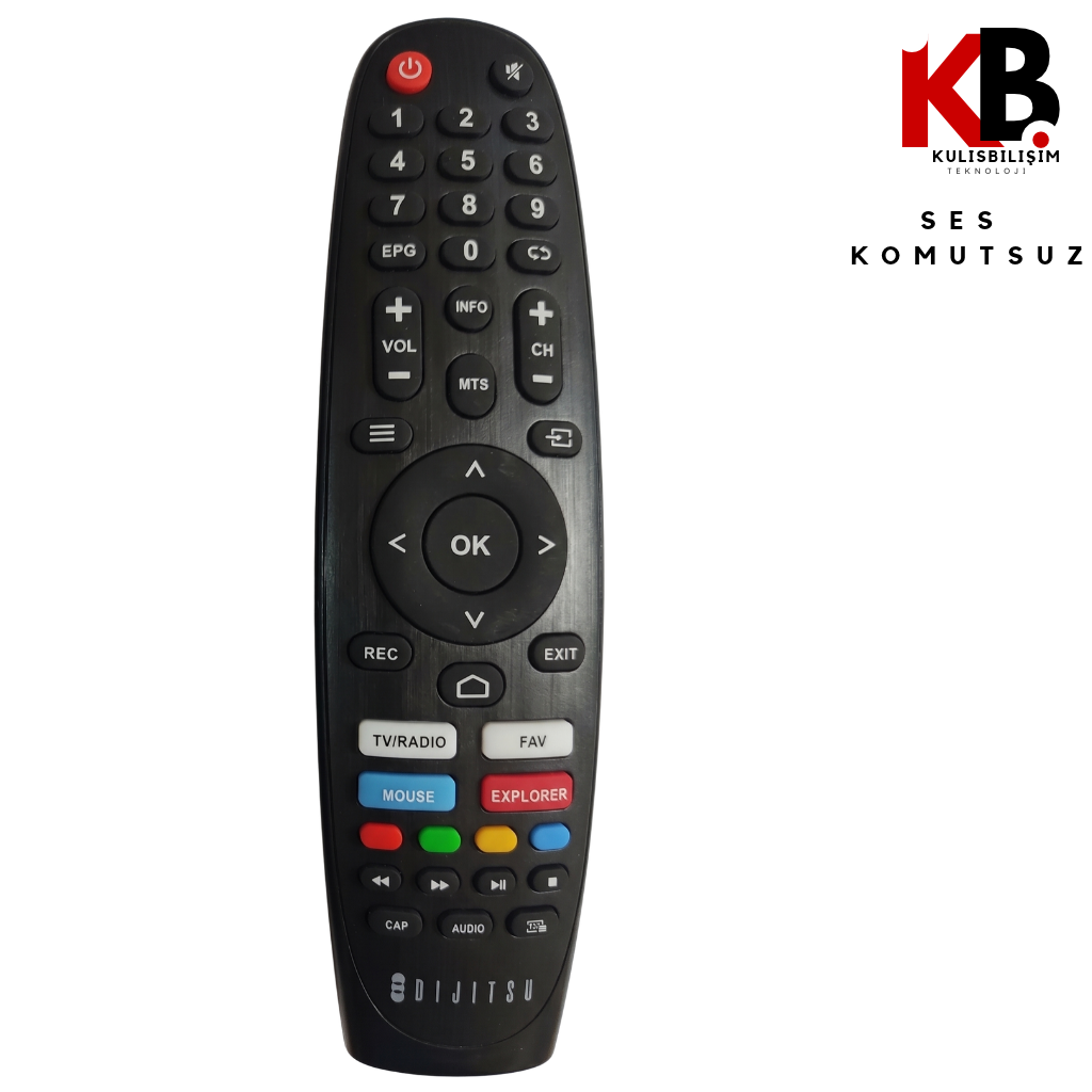 Dijitsu TV Kumandası  Ses Komutsuz LCD Yedek Kumanda