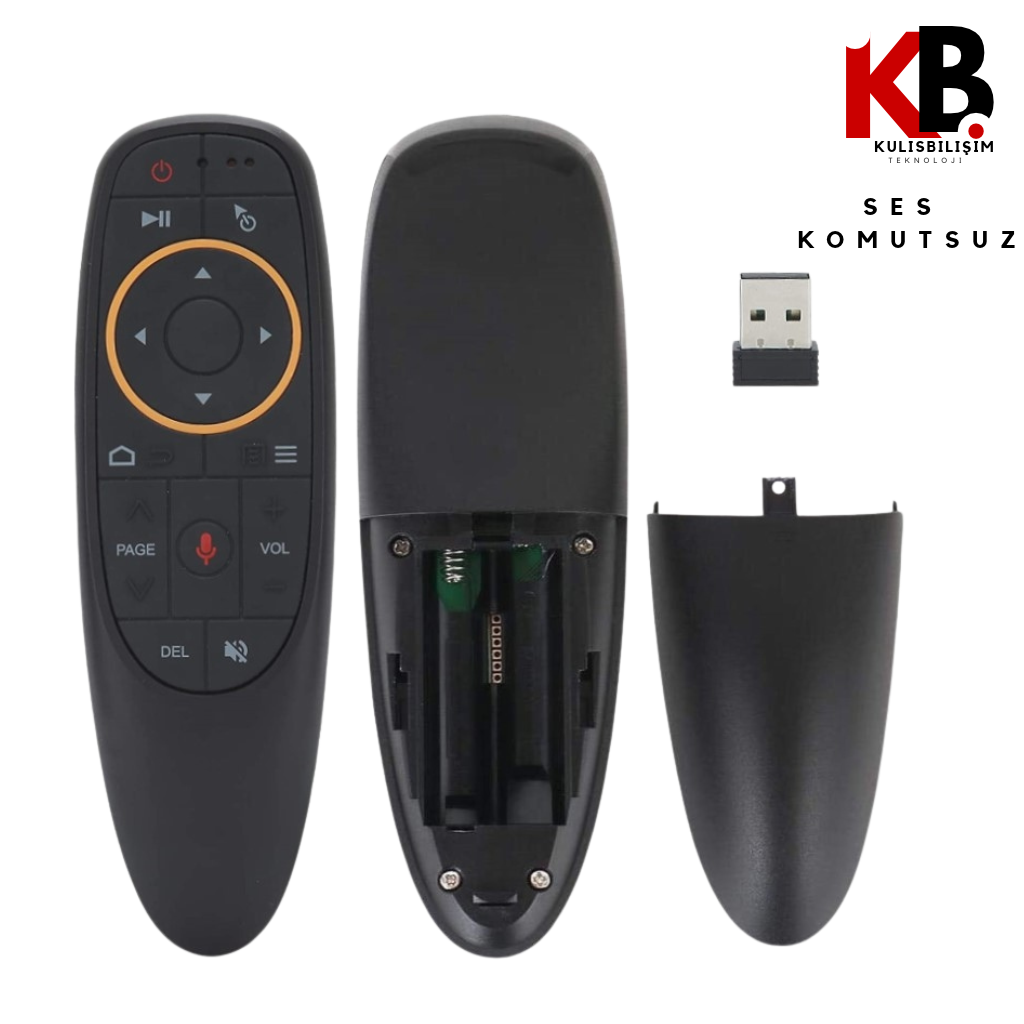 G10 Air Mouse Kumanda  Ses Komutlu TV Box ve PC Uyumlu