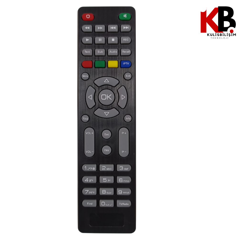 Korax Uydu Kumandası 608 IPTV Tuşlu Yedek Kumanda