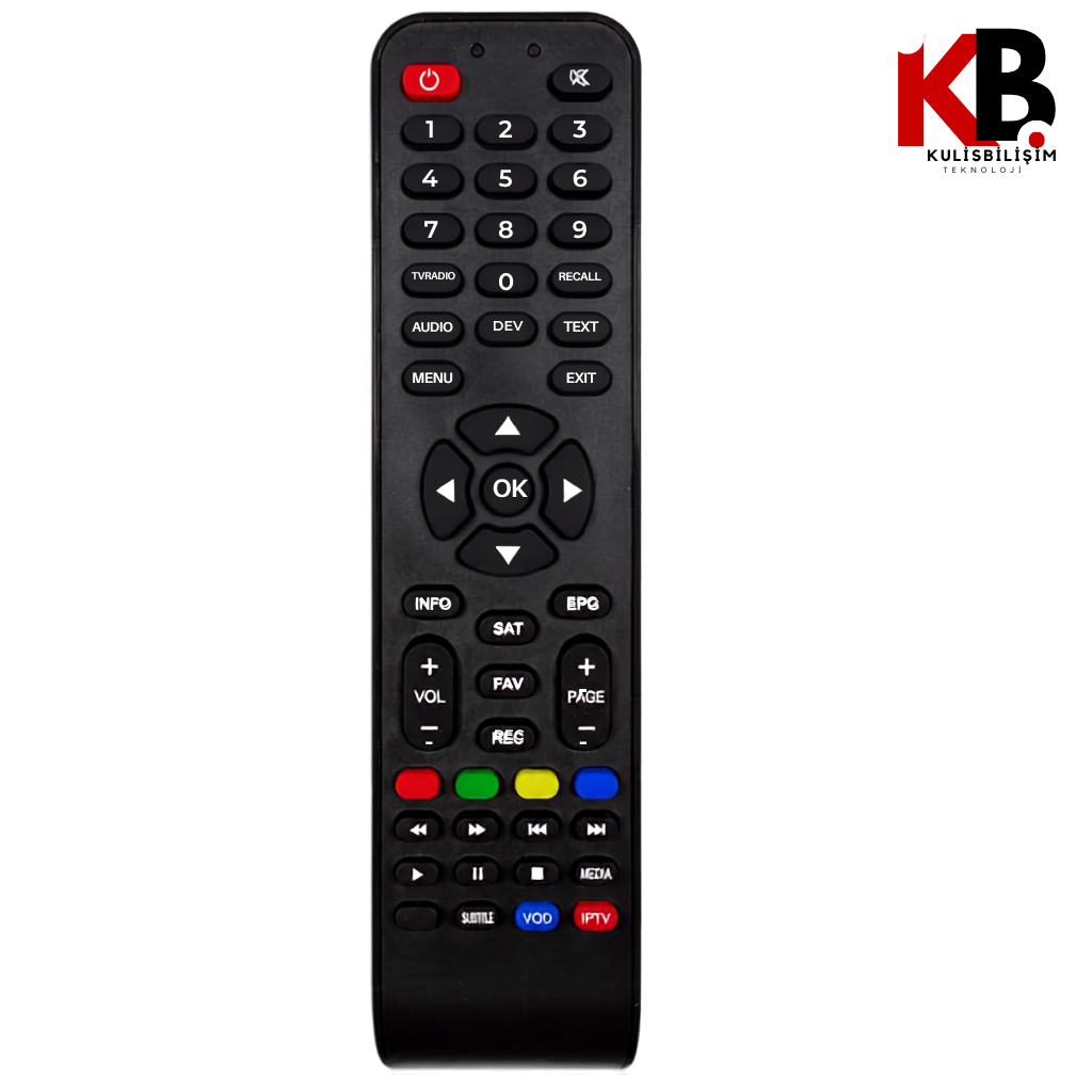 Korax Uydu Kumandası 609 IPTV ve VOD Tuşlu Kumanda