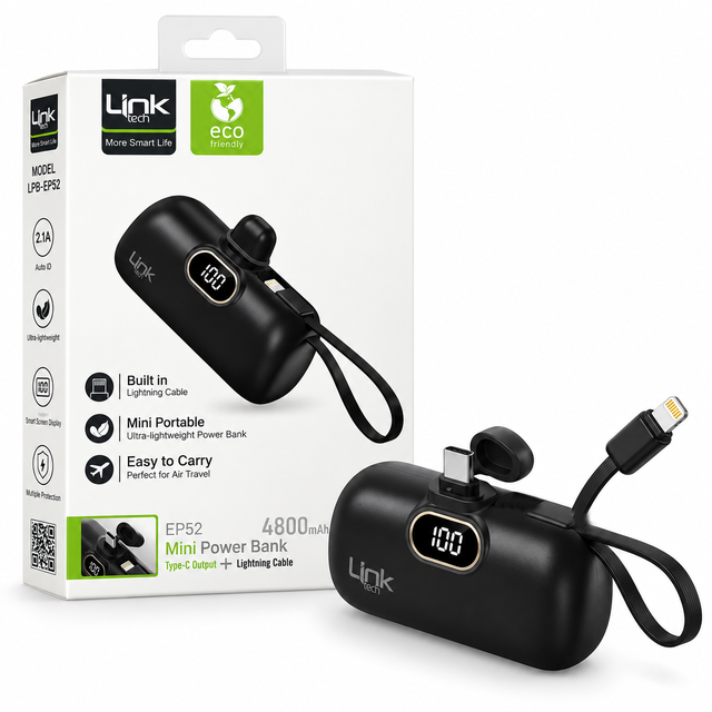 Linktech LPB-EP52 4800mAh Ekranlı Mini Powerbank