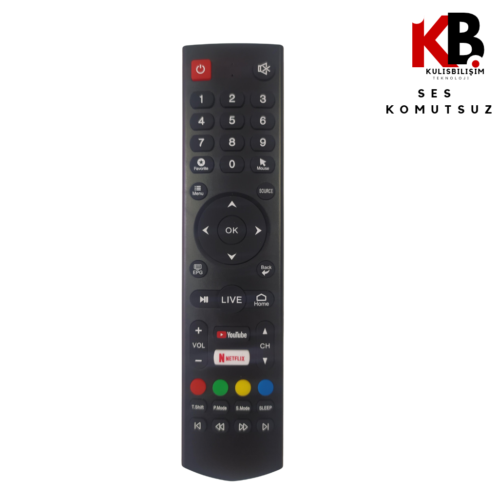 Redline TV Kumandası 1264 YouTube Netflix Tuşlu Kumanda
