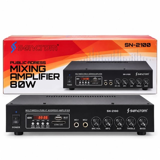 Sencrom SN-2100 80W Hat Trafolu Mikser Amplifikatör
