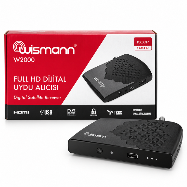 Wismann W2000 TKGS Destekli Full HD Uydu Alıcısı