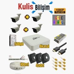 Mycam AHD 4’lü kamera full set – kamera paketim