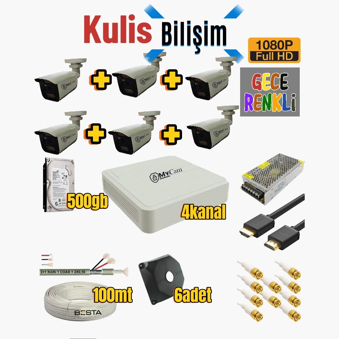 MYCAM AHD 6LI KAMERA FULL SET
