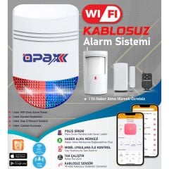 Bgr-12 Wifi Kablosuz Siren Alarm Sistemi Mobil Uygulamalı (1 Yıl Ahm Ücretsiz)