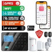 Ard-575+ Bgr-09 Gprs/Gsm/Wifi Kablosuz Alarm Paneli Ve Bgr-09 Kablosuz Sirenli (1 Yıl Ahm Ücretsiz)