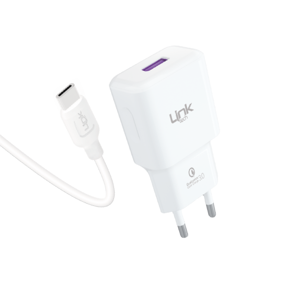 Linktech T443e 18W QC 3.0 Type-C Kablolu Hızlı Şarj Aleti