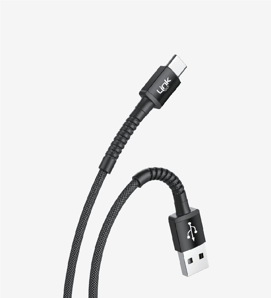 LİNKTECH K552 Safe 3A Örgülü Metal Başlı USB Tip-C Şarj Kablosu