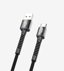 LİNKTECH K552 Safe 3A Örgülü Metal Başlı USB Tip-C Şarj Kablosu