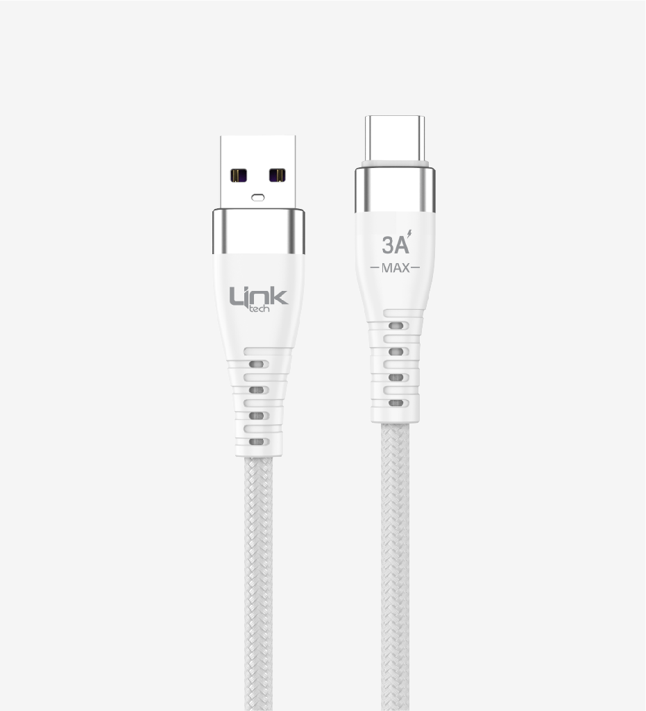 LİNKTECH K652 Premium PD 100cm 6A Örgülü Metal Başlı USB-A Tip-C Süper Şarj Kablosu