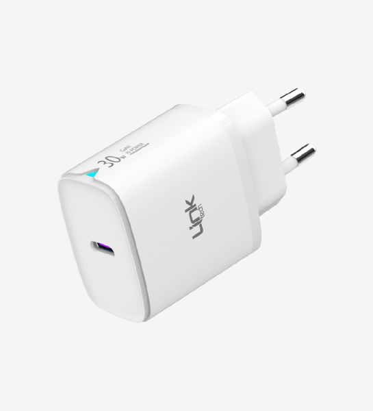 Linktech C312 Safe Tip-C Kablolu 30W Hızlı Şarj Adaptörü