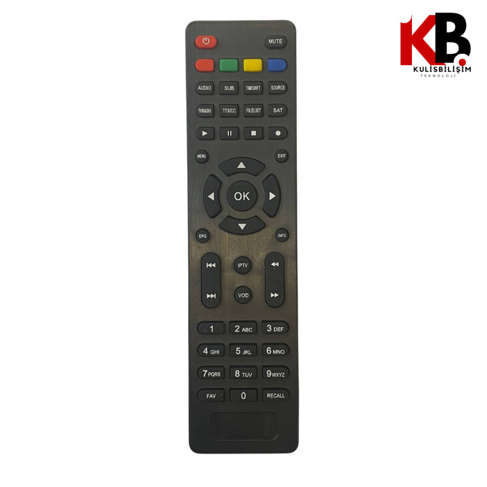 Brawoo HD Uydu Kumandası 1740 | IPTV ve VOD Tuşlu Kumanda