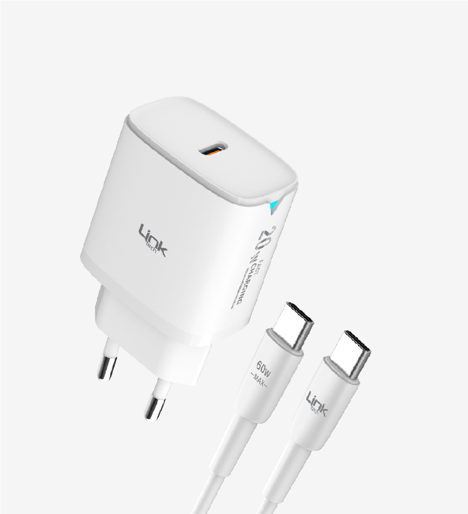 Linktech C307 Safe 20W PD Type-C Kablolu Hızlı Şarj Aleti