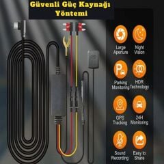 Blic blm-65 2K 3MP WİFİ  Araç içi Akıllı Kamera , G-sensör DVR+Wİ-Fİ 1920/1080P