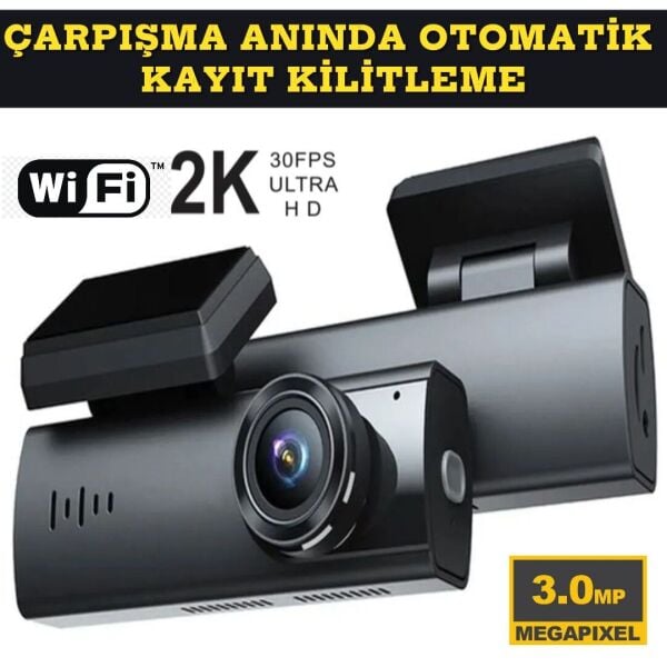 Blic BLM-65 2K 3MP WiFi G-Sensörlü Akıllı Araç İçi Kamera