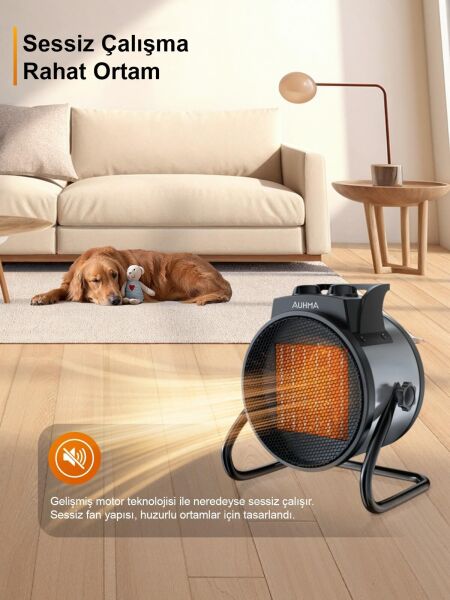 AUHMA Fanlı Isıtıcı 3000 W Taşınabilir Metal Elektrikli Soba