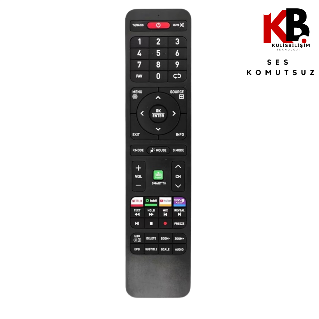 Onvo TV Kumandası 0275  TABİ Tuşlu Yedek Kumanda