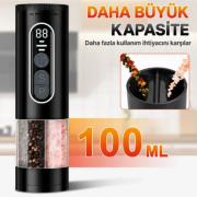 Auhma AHB-15 Tuz Öğütücü | Akıllı LED Ekranlı Şarjlı Tuz Karabiber Öğütücü