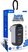 Blic Termal Akım Korumalı, Isıya Dayanıklı Tekli Priz 2xUSB 1xType C FTR-07