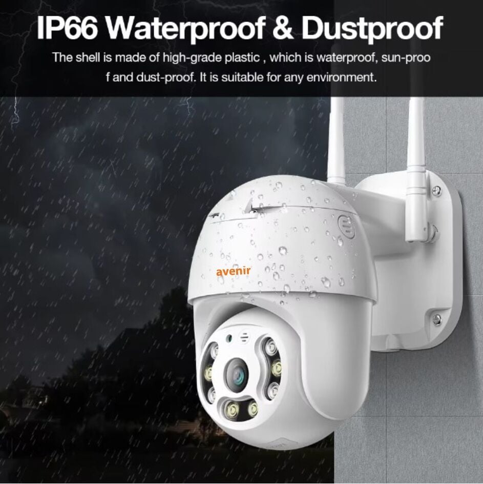 Avenir  AV-M20 3MP CCTV Kablosuz İki Yolu Ses Onvif Destekli Waterproof Ptz WIFI IP Kamera
