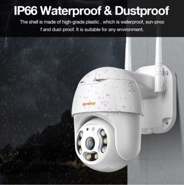 Avenir  AV-M20 3MP CCTV Kablosuz İki Yolu Ses Onvif Destekli Waterproof Ptz WIFI IP Kamera