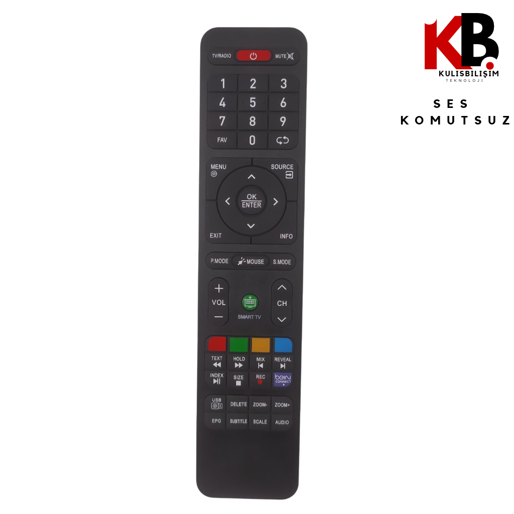 Onvo TV Kumandası 1257  beIN Tuşlu Yedek Smart Kumanda