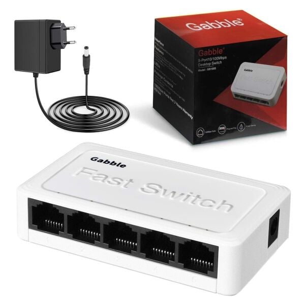 Gabble DS105 5 Port 10/100M Desktop Switch – Hızlı Ve Güvenilir