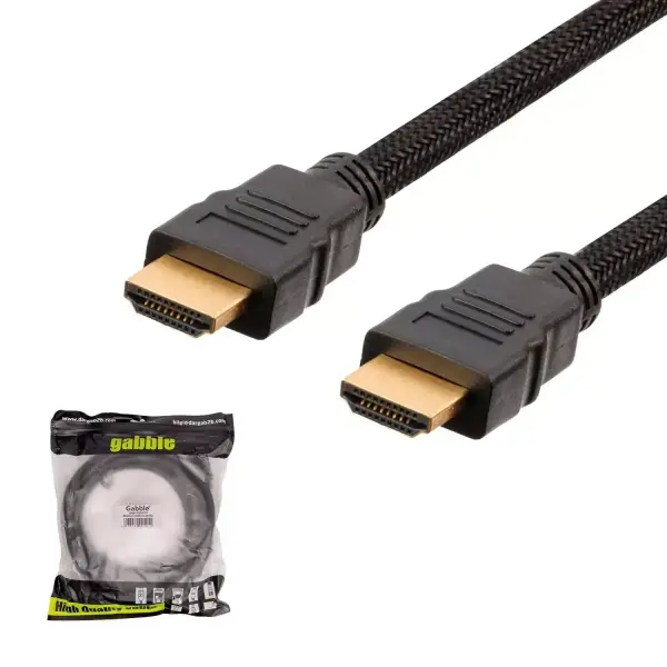 Gabble Örgülü HDMI Kablo 1. Kalite TV PS3 PS4 PS5 Xbox İçin Uygundur 3 MT