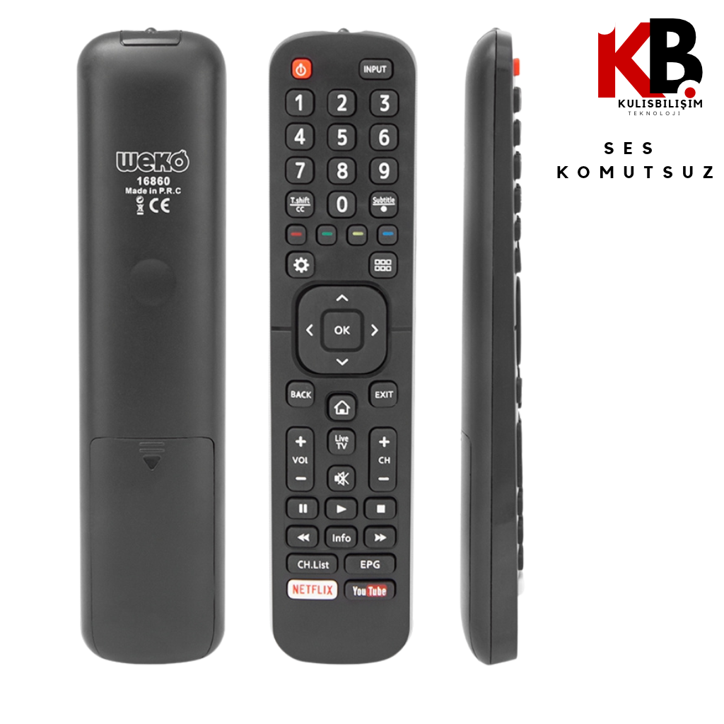 Hisense TV Kumandası 16860  Yedek Kumanda