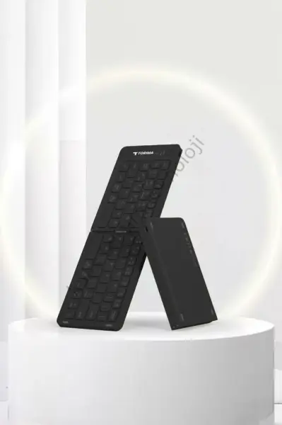 Torima TK-08 Siyah Kablosuz Katlanabilir Şarjlı Taşınabilir Mini Bluetooth Klavye