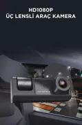 Torima TA-01 Siyah 1080p Araç içi 3 Kameralı Lcd Ekranlı Gece Görüşlü Araç Kamerası