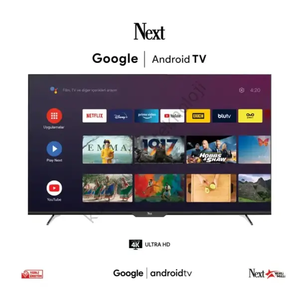 Next YE-55020GFSG7-4K 55'' 140 Ekran Google Android TV