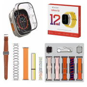 Katjmer Ultra 12 Akıllı Saat - 12in1 Full Set (Kordon, Kılıf, Cam) Hediyeli
