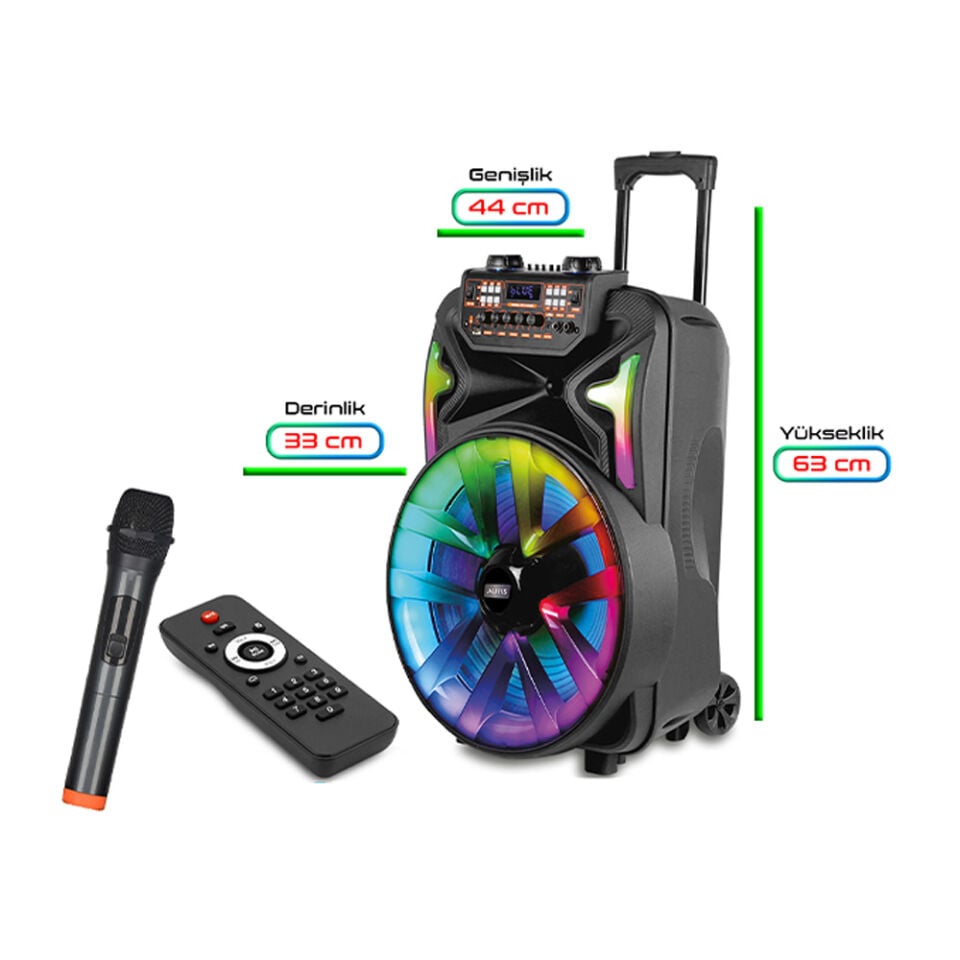 Auris KLN80 8000W Mikrofonlu Bluetooth Parti Hoparlör