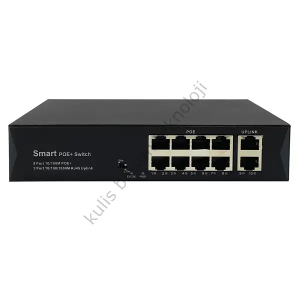 Mycam MY-4323 8+2 8port poe switch 100w PG-H1108PLS -Poe Siviç