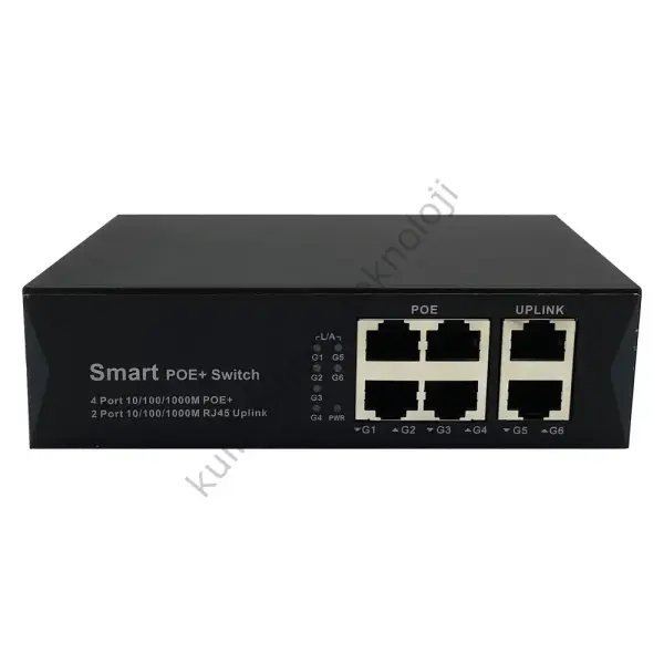 Mycam MY-4322 4+2 4 port poe switch 65w PG-H1064PLS-Poe Siviç