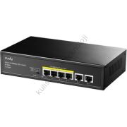 CUDY FS1006P 6 Port 10/100 (4 Port Poe+) 60W (Tek portta 30W desteği) Switch