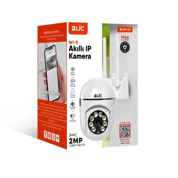 blic blm-69 IP66 su geçirmez kamera 2mp wifi yoosee kamera