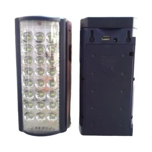 Akülü Işıldak Almina 2606L 24 LED USB Çıkışlı 80 Saat Şarjlı Işıldak