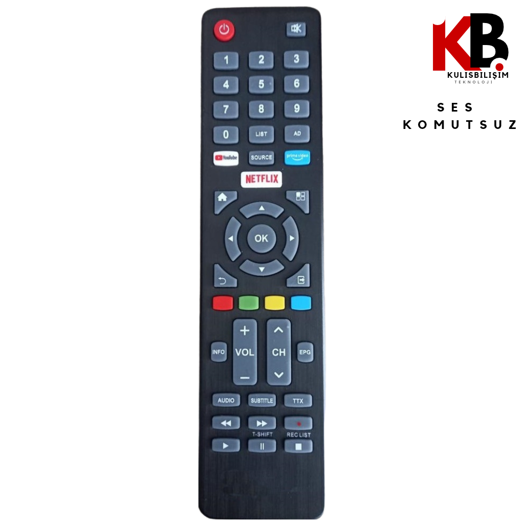 Dijitsu Tv Kumandası Youtube-Netflix-Prime Video Tuşlu Kumanda-1206